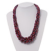 Multicolured Chunky Glass Bead Necklace - 58cm Length
