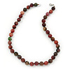 10mm Candy Jade Round Semi-Precious Stone Necklace - 46cm L