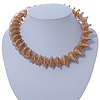 Chunky Spiral Choker Necklace In Gold Plating - 42cm Length/ 8cm Extension