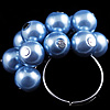 Cluster Of Slateblue Faux Pearl Costume Ring