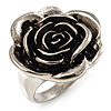Burn Silver 'Rosebud' Ring