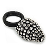 Matte Black 'Enigma' Cluster Ring - 30mm Height - Size 7/8 Expandable