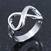 Rhodium Plated 'Infinity' Ring