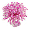 45mm Diameter Pink Glass Bead Flower Stretch Ring/ Size L