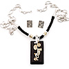 Ethnic Wooden Pendant Long Fashion Jewellery Set