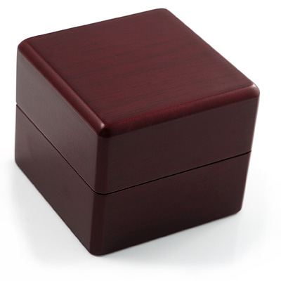 Luxury Wooden Style Mahogany Ring Box - main view