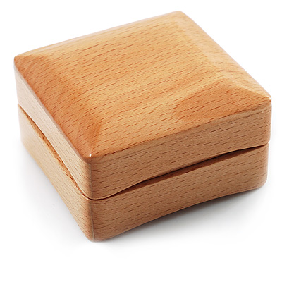 Natural Pine Wood Box for Earrings - main view