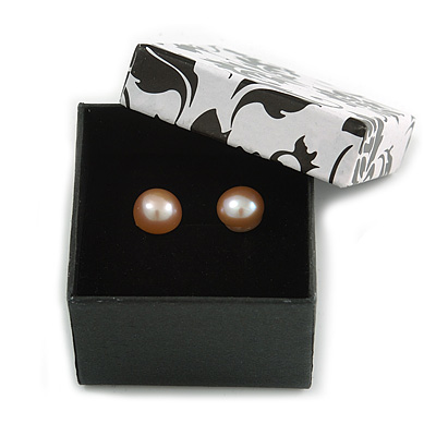 Black/White Card Ring/ Stud Earrings Box