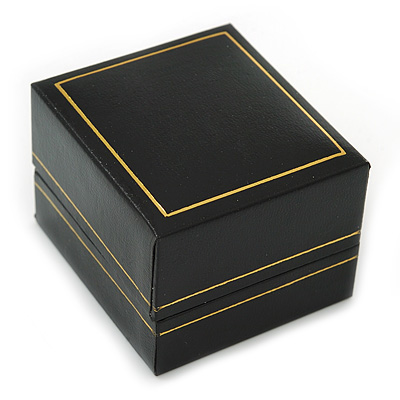 Black Leatherette Ring Box - main view