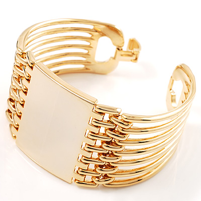 Stylish Gold Fashion Bangle Bracelet - main view