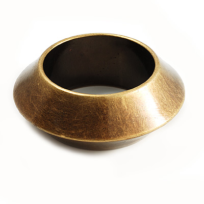 Chunky Metal Round Bangle (Brass) - main view