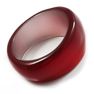 Oversized Pearlescent Burgundy Resin Bangle - main view