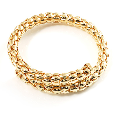 Rope Style Flex Bangle Bracelet (Gold Tone) - main view