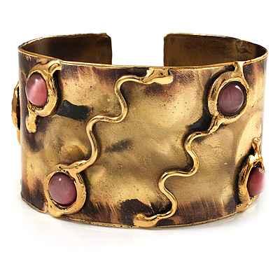 'The Beginning Of Life' Chunky Ethnic Cuff Bangle - main view
