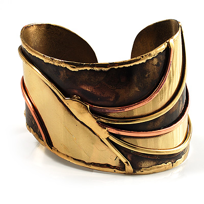 'Egyptian Style' Wide Ethnic Cuff Bangle - main view