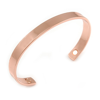 Copper Classic Men Women Magnetic Cuff Bracelet - Adjustable Size - 7½" (19cm ) - main view