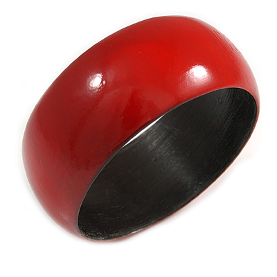 Red Wood Bangle Bracelet(Possible Natural Irregularities) - main view