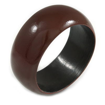 Brown Wood Bangle Bracelet(Possible Natural Irregularities)