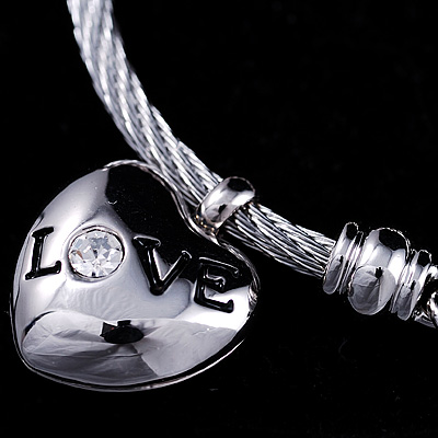 Silver Tone Love Bracelet - main view
