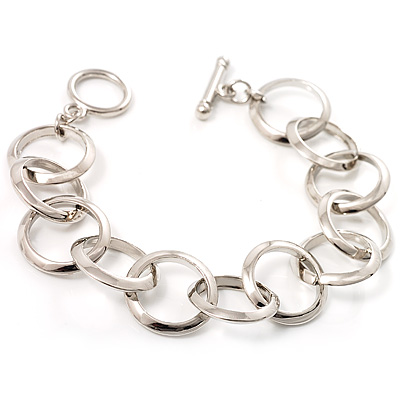 Classic Round Link Toggle Bracelet - main view