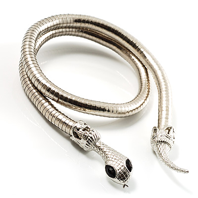 Free Bending Silver Snake Fashion Bracelet - main view
