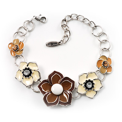 5 Pastel Enamel Flower Bracelet - main view