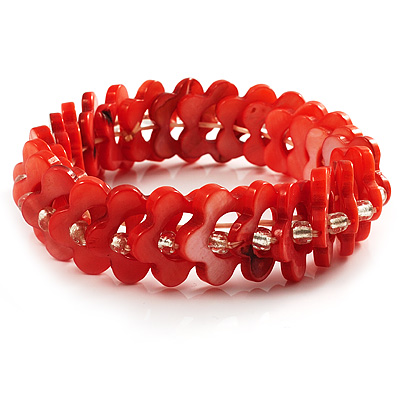 Coral Shell Stretch Bracelet - main view