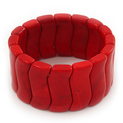 Red Ceramic Flex Bracelet - 18cm Length - main view