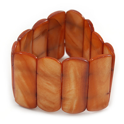 Rusty Orange Shell Flex Bracelet - 17cm L - main view