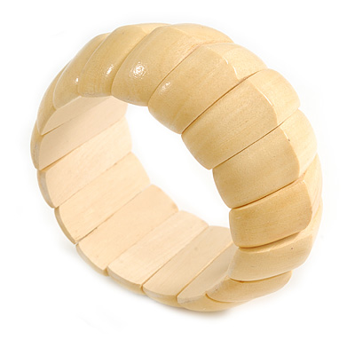 Lustrous Natural Wooden Flex Bracelet - up to 19cm L - main view