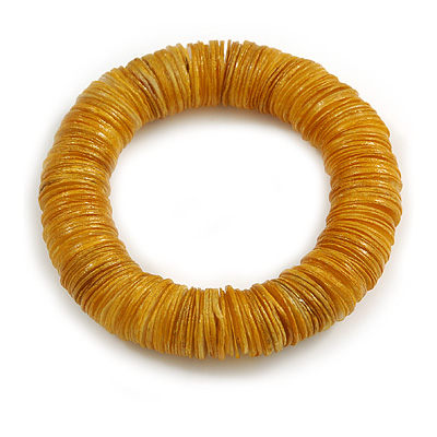 Dusty Yellow Shell Flex Bracelet - 18cm L - Medium - main view