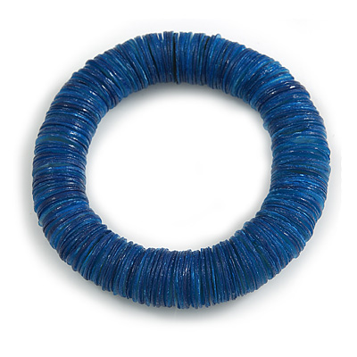 Royal Blue Shell Flex Bracelet - 17cm L - Medium