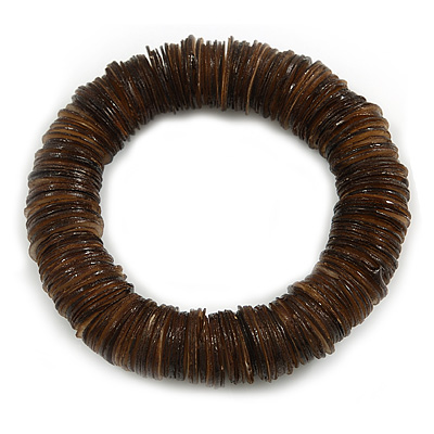 Brown Shell Flex Bracelet - 17cm L - Medium - main view