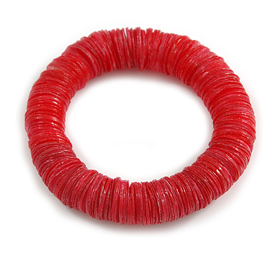 Raspberry Red Shell Flex Bracelet - 17cm L - Medium - main view