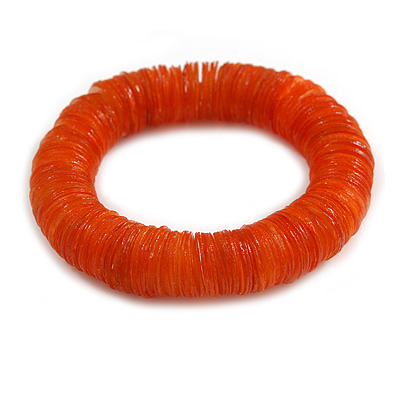 Orange Shell Flex Bracelet - 17cm L - Medium - main view