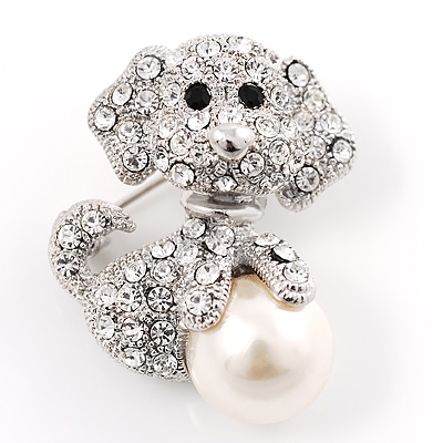 Puppy With A Ball Costume Brooch - main view