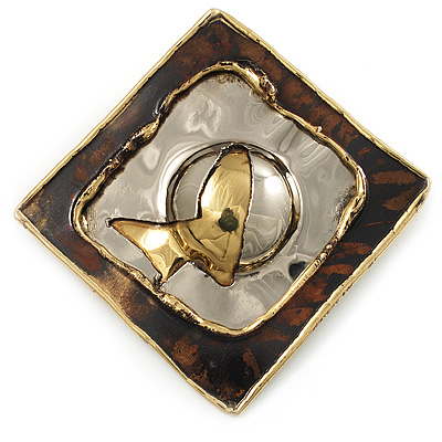 'Broken Square' Ethic Brooch - main view