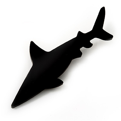 Black Acrylic Shark Brooch