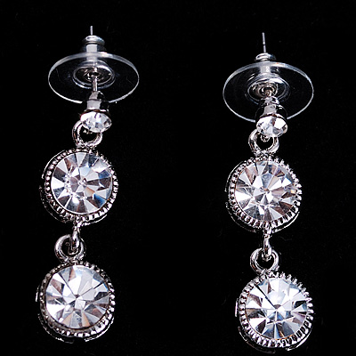 Icy Clear Small Drop Earrings - main view