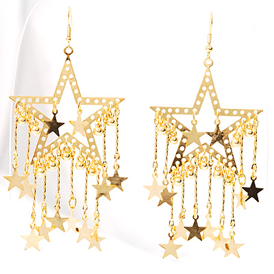 Gold Star Earrings - main view