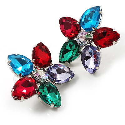 Multicoloured Daisy Stud Earrings - main view