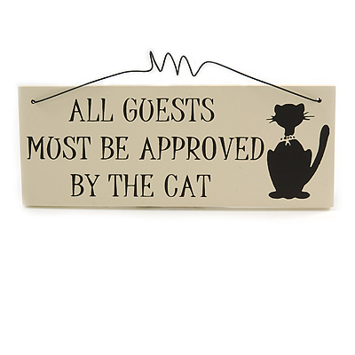 Funny, SPOILED CAT, Animals, Friendship, FAMILY, HOUSE Quote Wooden Novelty Plaque Sign Gift Ideas - main view