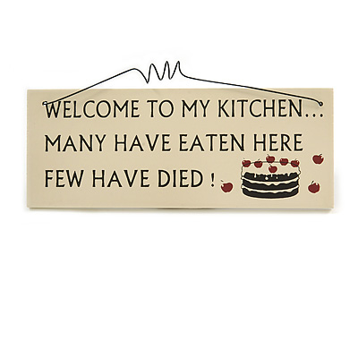 Funny Home Kitchen Food Family Quote Wooden Novelty Plaque Sign Gift Ideas - main view