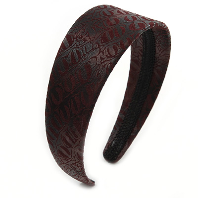 Wide Brown Textured Suede Style Alice/ Hair Band/ HeadBand - main view