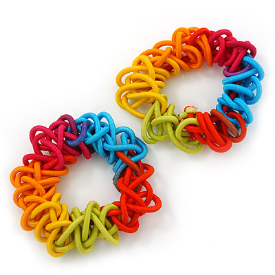 Multicoloured Hair Elastics Set of 2