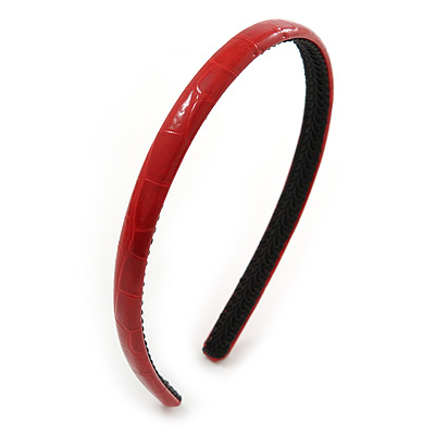 Snake Print Leather Style Red Alice/ Hair Band/ HeadBand