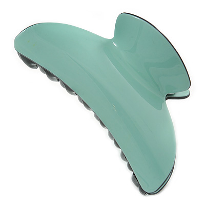 Large Pastel Mint Acrylic Hair Claw/ Hair Clamp - 9cm Across - main view