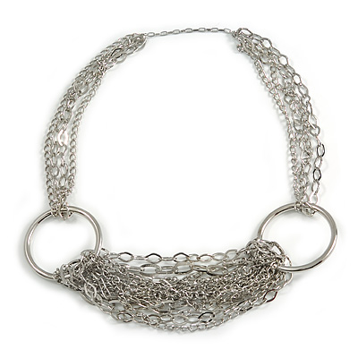 Silver Multi-Stranded Necklace - main view