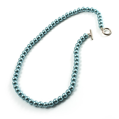 Aqua Glass Pearl Fashion Necklace (48cm) - main view
