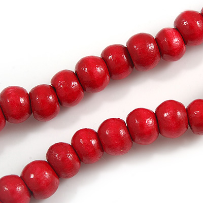 Avalaya Long Orange Wood Bead Cotton Tassel Necklace 90cm L/ 15cm Tassel Avalaya Long Orange Wood Bead Cotton Tassel Necklace 90cm L/ 15cm Tassel